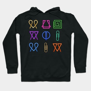 Shapes With Paper Clip Hoodie